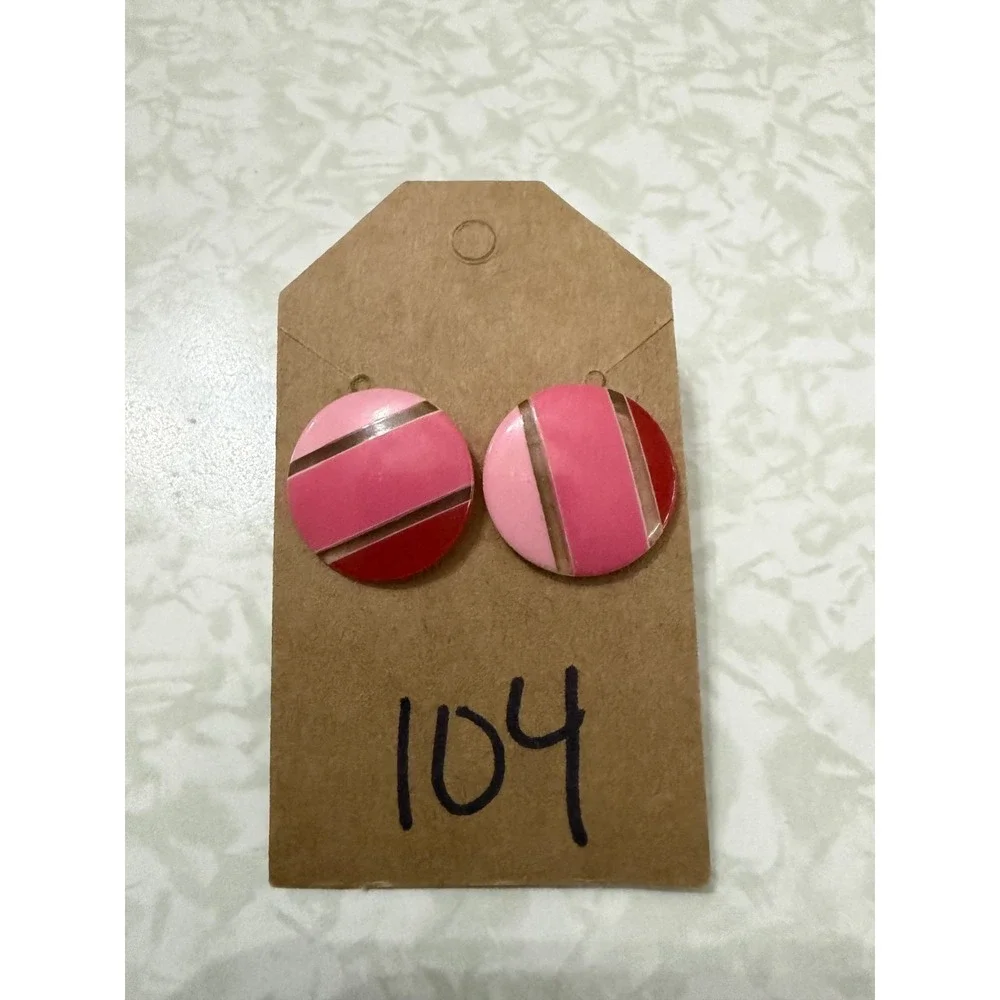 10 Pair VTG Fashion Avon Post Earrings Various Designs‎ & Colors Plastic & Metal